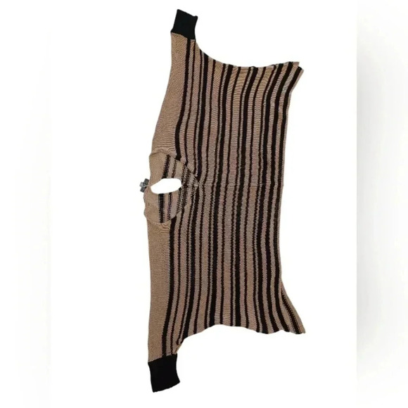 Wooden Ships EUC Black  and Brown LS Knit Sweater Size M-L - Picture 5 of 9